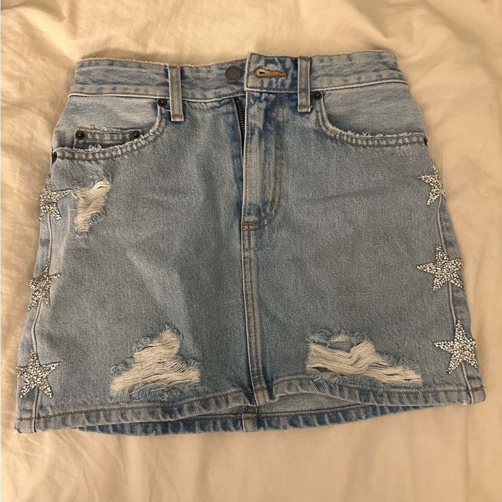 Skirt with rhinestone stars